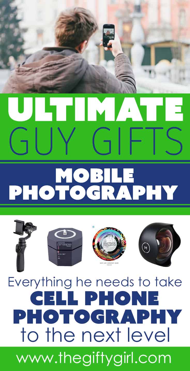 mobile photography gift guide for men. All the things you need to take your mobile photography to the next level.