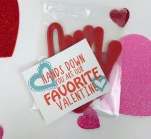 Sticky Hand Tag for Valentine's Gift Hands Down you are our Favorite