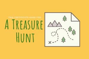 experience gift for kids treasure hunt