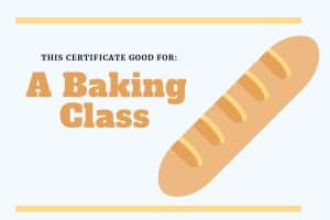 experience gift for kids baking class
