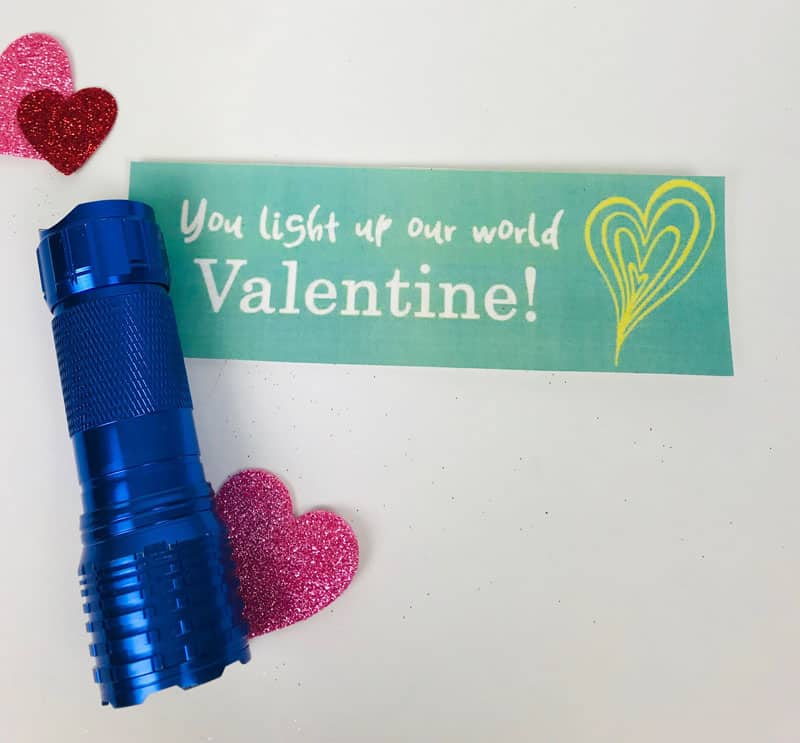 Flashlight Gift Tag for Valentine's Day Gift for Kids from Parents
