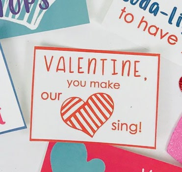 You make our heart sing free printable Valentine's Day Tag